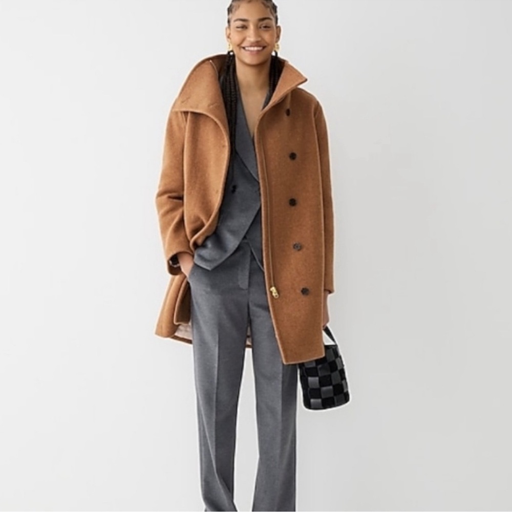J. Crew Tan Double-Breasted Coat